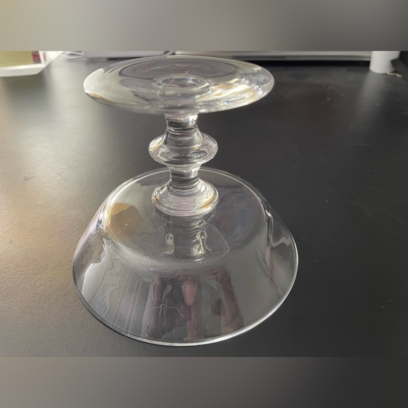 1960s MCM VAL ST. LAMBERT PLAIN STATE CRYSTAL WAFER COMPOTE DISH 6.25” DIAMETER - Picture 5 of 8